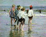Edward Henry Potthast Summer Day Brighton Beach painting